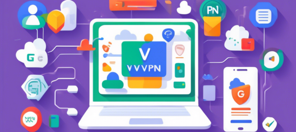 Create an infographic-style image that shows a step-by-step guide on how to access Google VPN for free featuring a smartphone and laptop displaying the Google VPN app, clear text instructions, and icons representing free access, security, and privacy. Use vibrant colors and a modern design to make the information engaging and easy to follow.